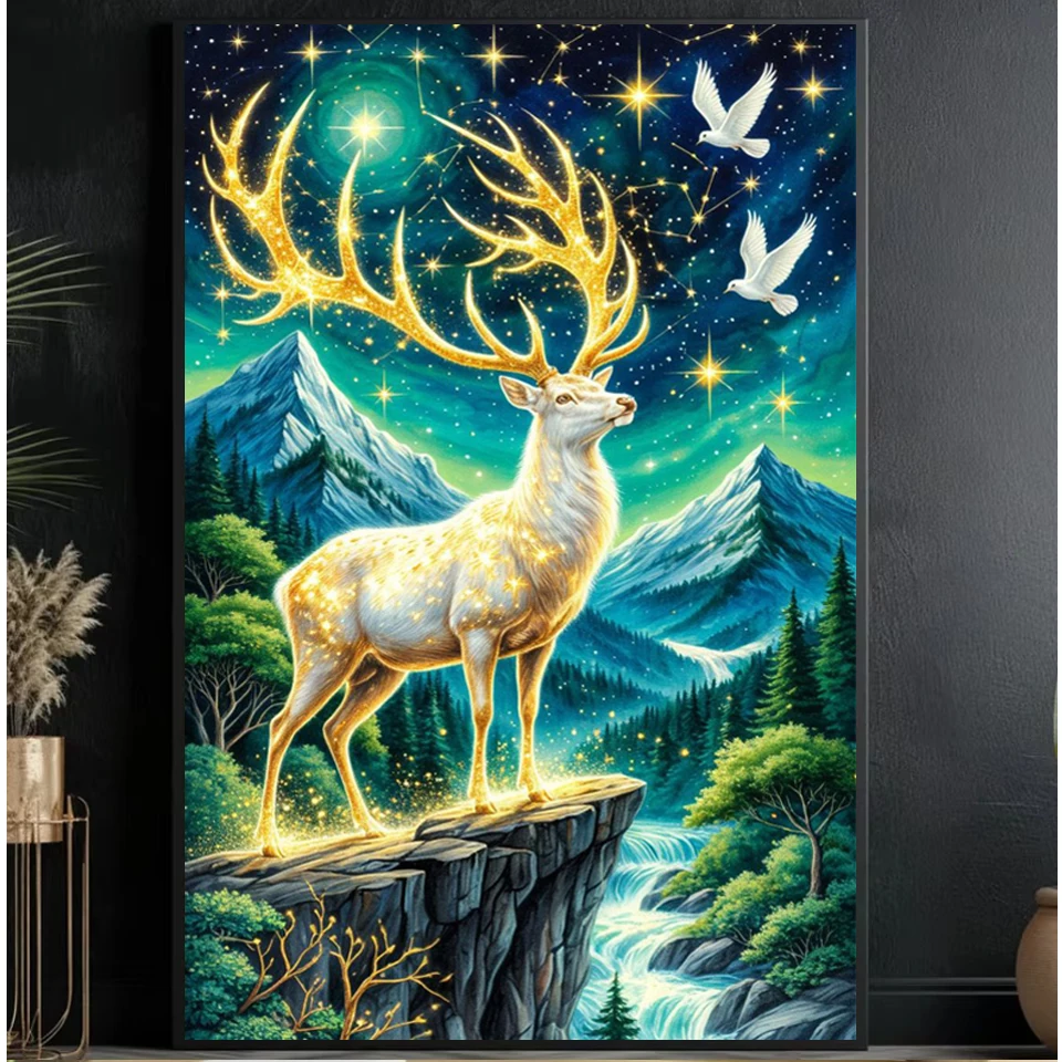 Resin Art Work - 신제품: 다이아몬드 페인팅 아트, 몽환적인 금빛