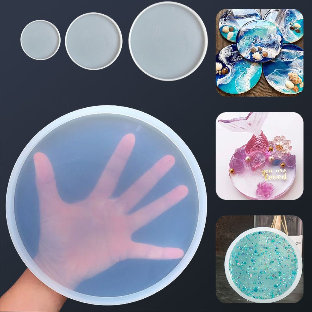 Resin Art Equipment - 투명 유체 예술 라운드 코스터 송진