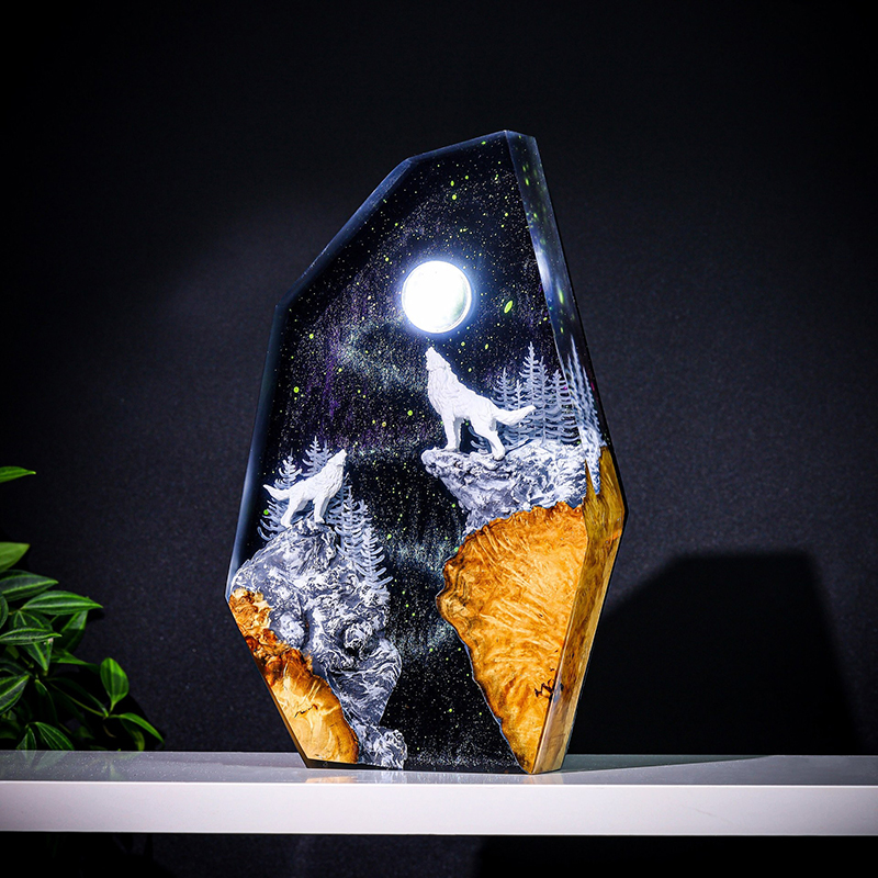 자연 동물 피규어 생물 레진 테이블 램프 창의적인 예술 - Resin Art Baby 리뷰 및 가격