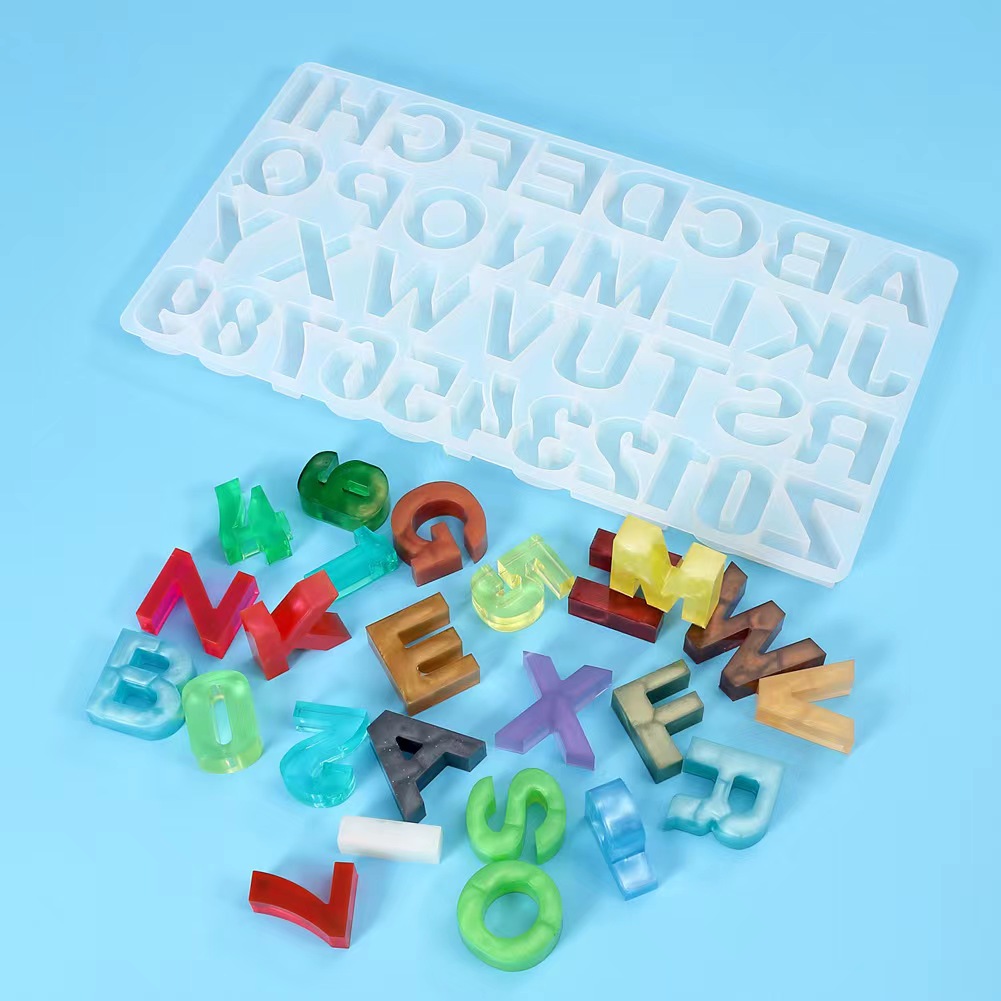 홈 DIY 장식 1PC 크리스탈 에폭시 수지 실리콘 몰 - Resin Art Alphabet 리뷰 및 가격