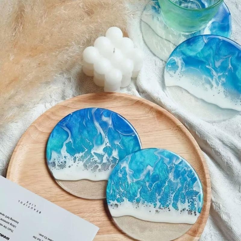 F92D 수지 코스터 금형, 에폭시 수지용 원형 코스터 - Resin Art Equipment 리뷰 및 가격